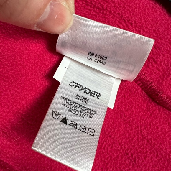Spyder Endure Full Zip Mid Weight Stryke Pink Knit Fleece Jacket - Picture 9 of 9